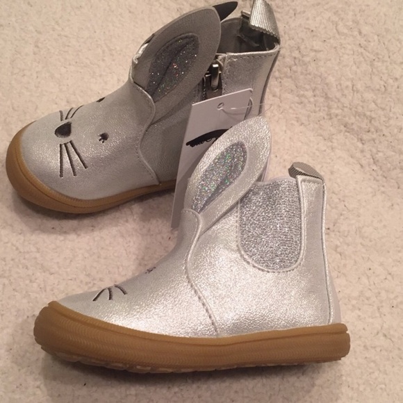 Cat & jack silver/ Estella girls boots - Picture 5 of 7